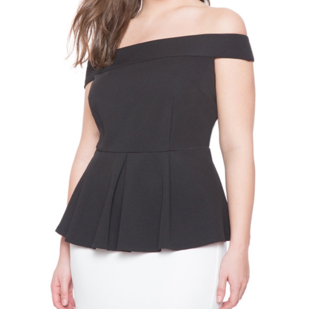 Eloquii Off the Shoulder Plus Size Shirt sz 18 - Picture 1 of 8